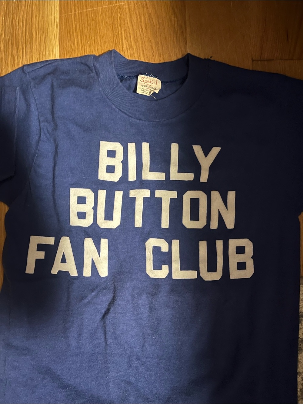 Billy Button Fan Club sport-T by STEDMAN 1970s vintage Tee - Blue